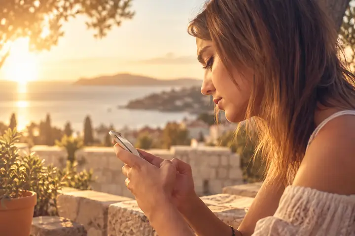Ein helles redaktionelles Bild über Social-Media-Stories